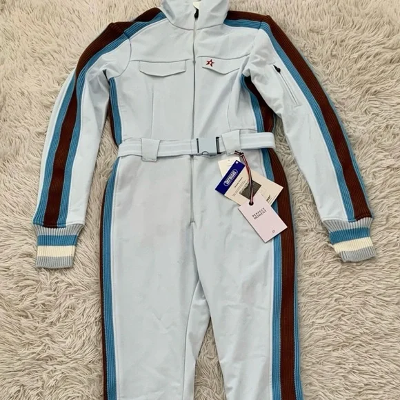 NWT perfect moment striped belted ski suit - Picture 2 of 8